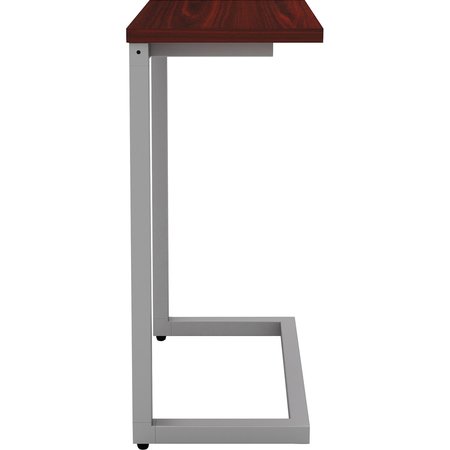 Lorell Rectangle Lorell Guest Area Cantilever Table, 9.9 W, 17.4 L, 26.5 H, Laminate Top, Mahogany 86927